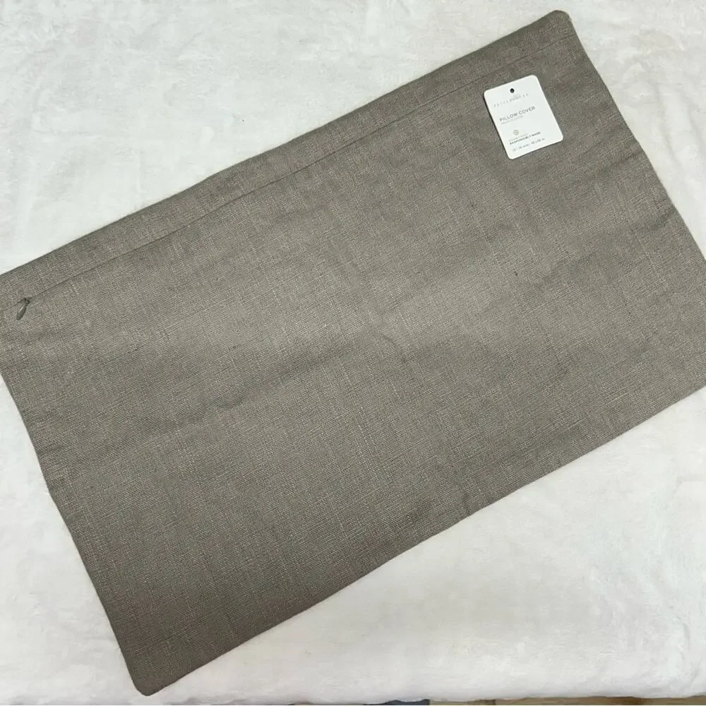 Williams Sonoma Beaded Lyncort Zardozi Linen Lumbar Pillow Cover Geo 14 x 22 NWT